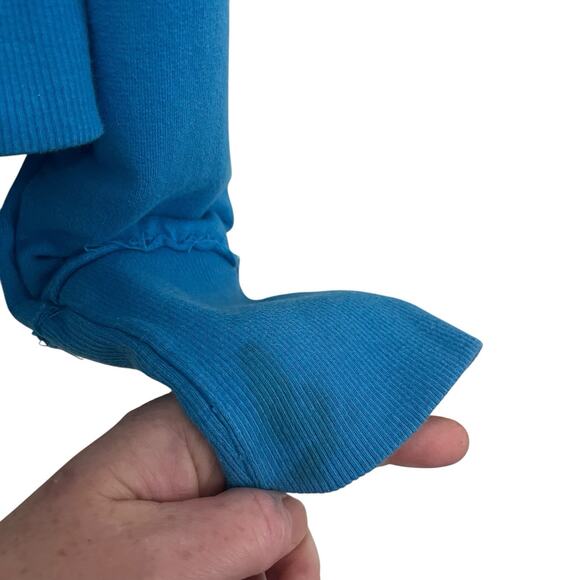 Busch Gardens | Blue Crop Raw Hem Y2K Spellout Hoodie Women’s Large - Picture 5 of 5